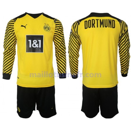 Maillot de Foot Borussia Dortmund Domicile 2021-22 Manches Longues - Enfant